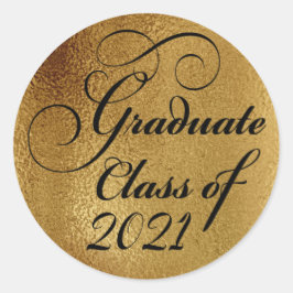2021 Graduate Gold Graduation Party Vielen Dank Runder Aufkleber
