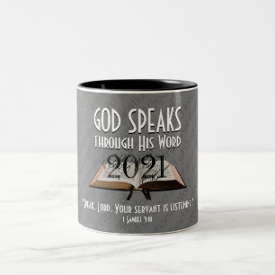 2021 Grau Gottes Word-Bibel CHRISTLICH Zweifarbige Tasse