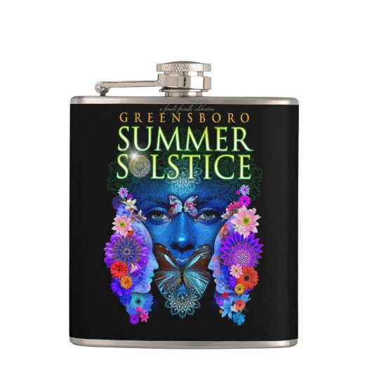 2021 Greensboro Summer Solstice Festival Keepake Flachmann (Vorderseite)