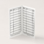 2021 Handy Wallet Card für die Blutdruckverfolgung Visitenkarten (Innenseite)