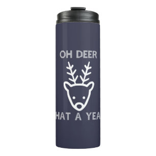 2021 Hirschkopf Oh Hirsche, was für ein Jahr Ende  Thermosbecher