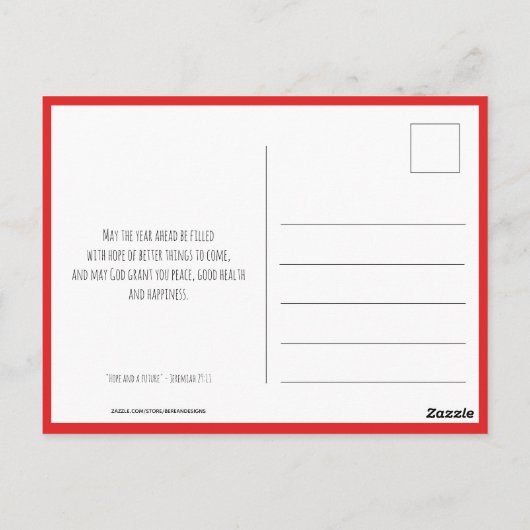 2021 Hugs Kisses fangen auf | Neujahr Postkarte (Rückseite)