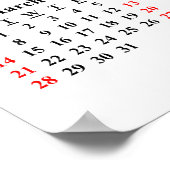 2021 Ihr Lieblings-Foto Custom Calendar Poster (Ecke)