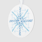 2021 Impfstoff Coronavirus Typografie Snowflake Ornament (Vorderseite)