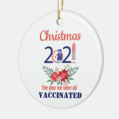 2021 Impfte Weihnachtsschmuck-Keramik Keramik Ornament (Links)