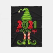 2021 Is Elfed Up - Funny Christmas Family Pajama  Fleecedecke (Vorderseite)