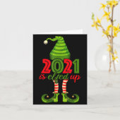 2021 Is Elfed Up - Funny Christmas Family Pajama Karte (Gelbe Blume)