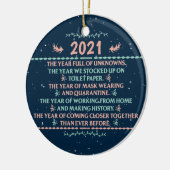 2021 Jahr zur Erinnerung, Weihnachts-Quarantäne Keramik Ornament (Links)
