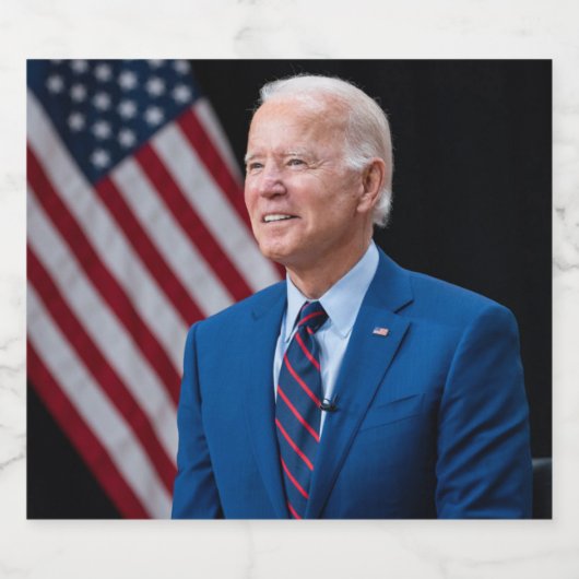 2021 Joe Biden US-Präsident Portrait Bierflaschenetikett (Einzelnes Label)