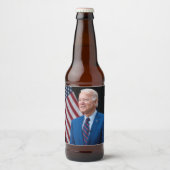2021 Joe Biden US-Präsident Portrait Bierflaschenetikett (Vorderseite)