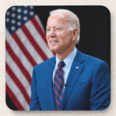 2021 Joe Biden US-Präsident Portrait Getränkeuntersetzer (Vorderseite)