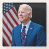 2021 Joe Biden US-Präsident Portrait Glasuntersetzer (Vorderseite)