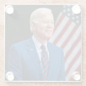 2021 Joe Biden US-Präsident Portrait Glasuntersetzer (Rückseite)