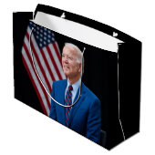 2021 Joe Biden US-Präsident Portrait Große Geschenktüte (Rückseite Schrägansicht)