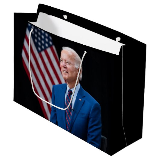 2021 Joe Biden US-Präsident Portrait Große Geschenktüte (Vorderseite Schrägansicht)