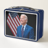 2021 Joe Biden US-Präsident Portrait Metall Brotdose (Vorderseite)