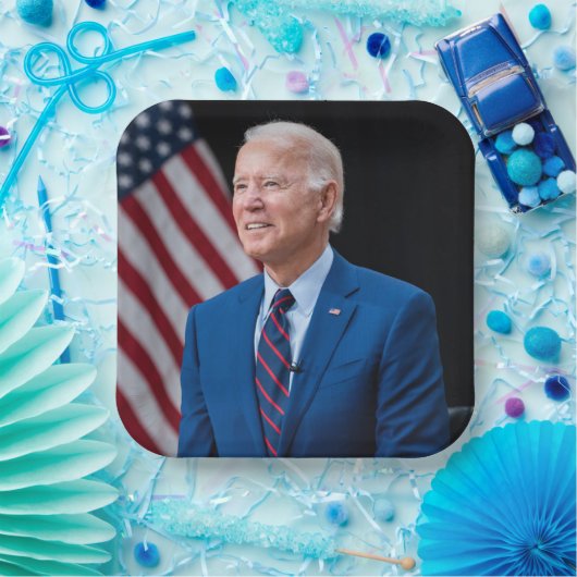 2021 Joe Biden US-Präsident Portrait Pappteller (Party)