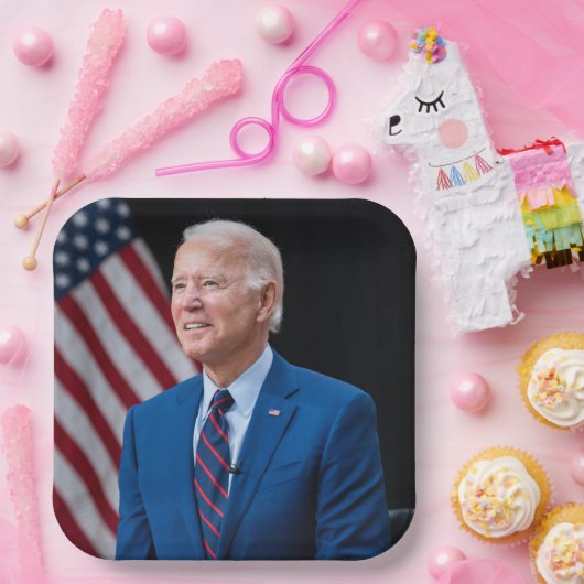 2021 Joe Biden US-Präsident Portrait Pappteller (Party)