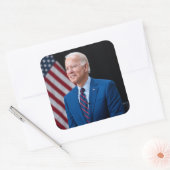2021 Joe Biden US-Präsident Portrait Quadratischer Aufkleber (Umschlag)