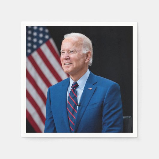 2021 Joe Biden US-Präsident Portrait Serviette (Vorderseite)
