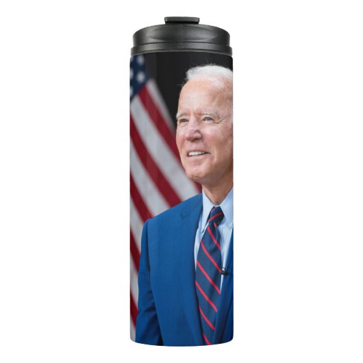 2021 Joe Biden US-Präsident Portrait Thermosbecher (Vorderseite)