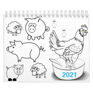 2021 Kalender des farbigen Kinderbuchs