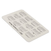 2021 Kalender mit Firmenname Beige Magnet (Rechte Seite)