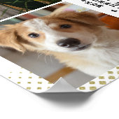 2021 Kalender Rosa Gold Familienfoto Collage Poster (Ecke)