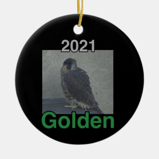 2021 Keramik Circle Ornament Golden (Vorne)
