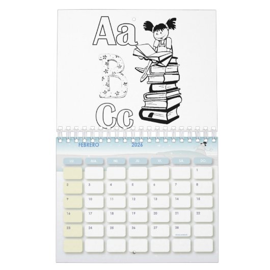 2021 Kinder-farbiger Buchkalender Spanisch Kalender (Feb 2026)