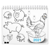 2021 Kinder-farbiger Buchkalender Spanisch Kalender (Titelbild)