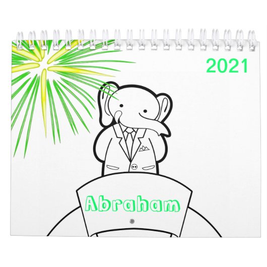 2021 Kinderfarbenbuch-Kalender Kalender (Rückseite)