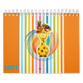 2021 Kinderkalender Giraffe Schweine, Kühe, Pferde Kalender (Titelbild)