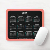 2021 Lachs Neon 52 Wochen Kalender von Janz Mousepad (Mit Mouse)
