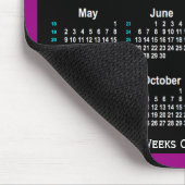 2021 Lila Neon 52 Weeks Calendar von Janz Mousepad (Ecke)