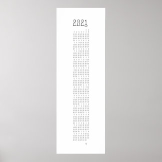 2021 Lock & Key Calendar - (Woche beginnt Sonntag) Poster