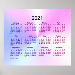 2021 Miami Shimmer Wandkalender von Janz Poster