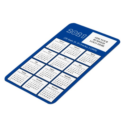 2021 Mini-Kalender-Kühlschrank-Firmenlogo Magnet (Linke Seite)