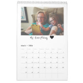 2021 Moderne Foto-Familie ist alles Kalender (Mär 2026)