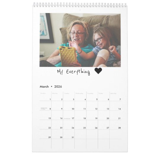 2021 Moderne Foto-Familie ist alles Kalender (Mär 2026)