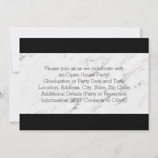 2021 Moderner Numeraler Frame Foto Abschluss Einladung (Rückseite)