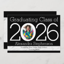 2021 Moderner Numeraler Frame Foto Abschluss