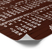 2021 Monatlicher Kalender Wood Custom 3 Fotos Poster (Ecke)