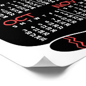 2021 Monatskalender Mittelalterliche Schwarze Katz Poster (Ecke)