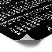 2021 Monatskalender Schwarz Custom 3 Fotos Poster (Ecke)