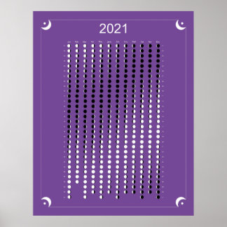 2021 - Mondkalender Lila Poster