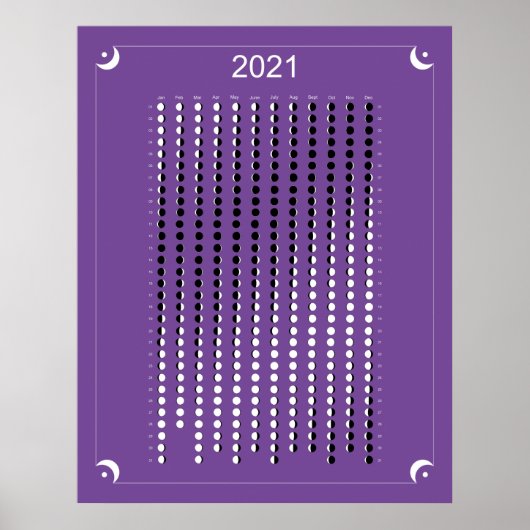 2021 - Mondkalender Lila Poster (Vorne)
