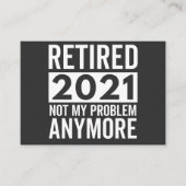 2021 nicht mehr mein Problem Geschenk Visitenkarte (Vorderseite)