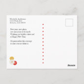 2021 Niedliches neues Jahr Ox Postkarte (Rückseite)