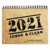 2021 nüchtern und sauber: Erholung Quotes Gift Pla Kalender (Titelbild)